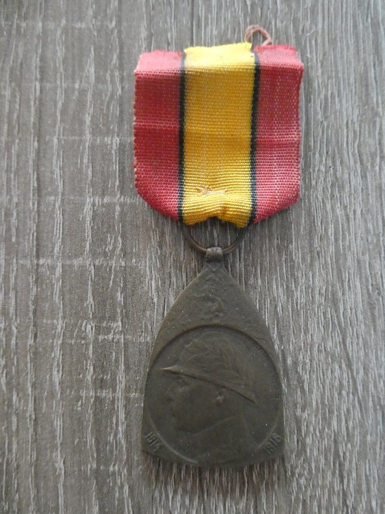 Belgische herinneringsmedaille 1914 - 1918, Ophalen of Verzenden, Landmacht, Overige gebieden, Lintje, Medaille of Wings
