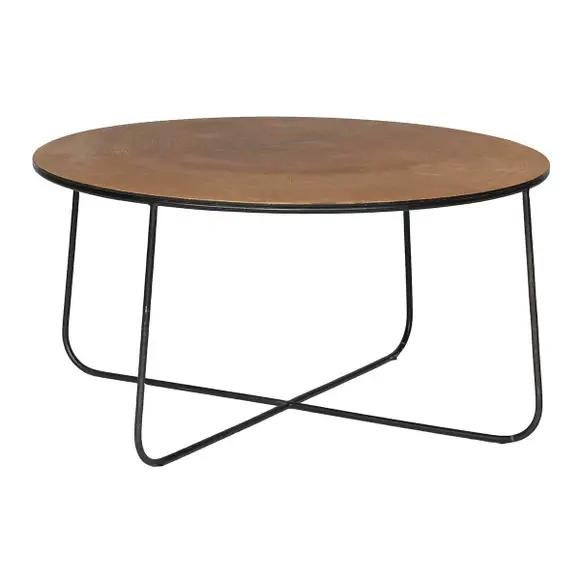 Lifestyle, ronde metalen salontafel, Huis en Inrichting, Tafels | Salontafels, Ophalen, Gebruikt, Rond, 50 tot 100 cm