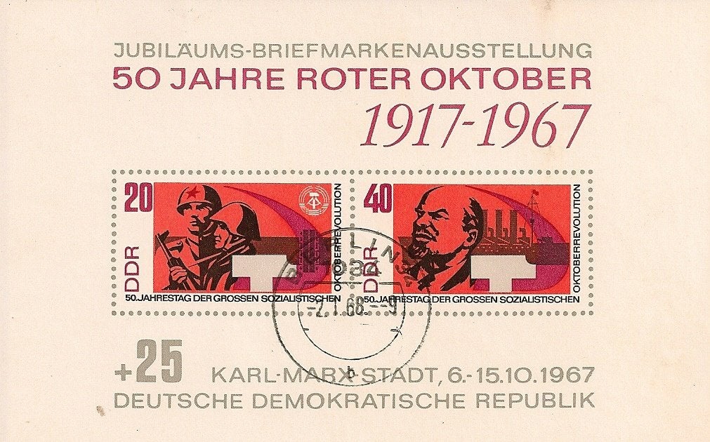 DDR gestempelde blokken, Ophalen of Verzenden, DDR, Gestempeld