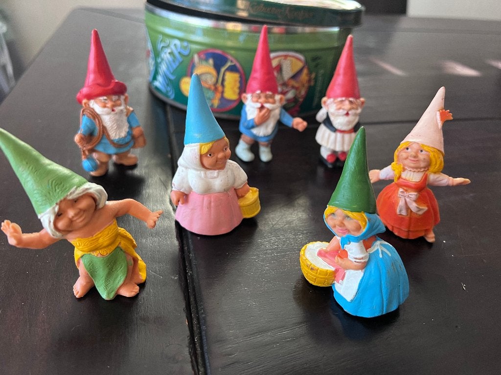 7 x David de Kabouter kabouters diverse soorten 8 cm H, Verzamelen, Ophalen of Verzenden, Zo goed als nieuw
