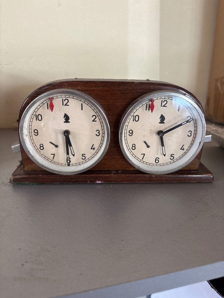 Vintage Schaakklok, Een of twee spelers, Ophalen, Gebruikt