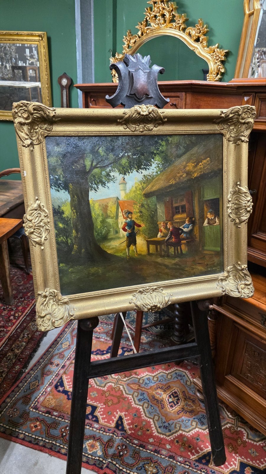 Antiek romantisch schilderij