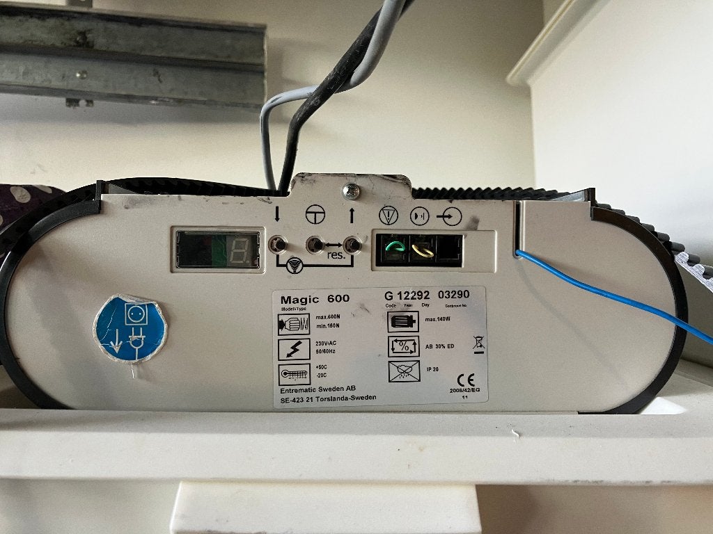 Entrematic Magic 600 garagedeuropener, geleiderail, openers, Ophalen, Gebruikt, Overige typen, Metaal