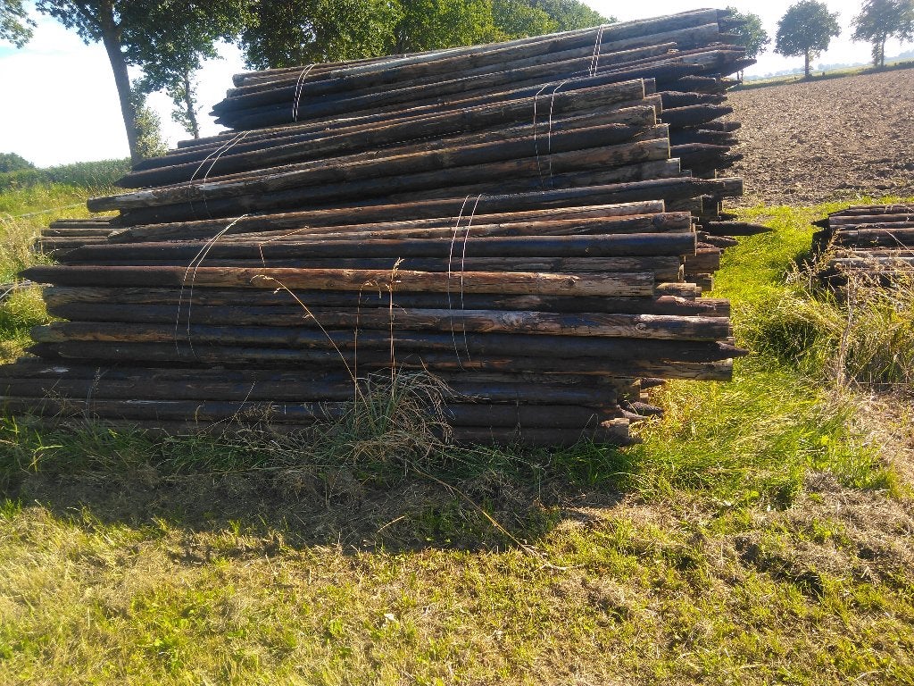 Gecreosoteerde gefreesde palen,  3,5m lang, 10cm dik., Ophalen, Gebruikt, 250 cm of meer, Palen