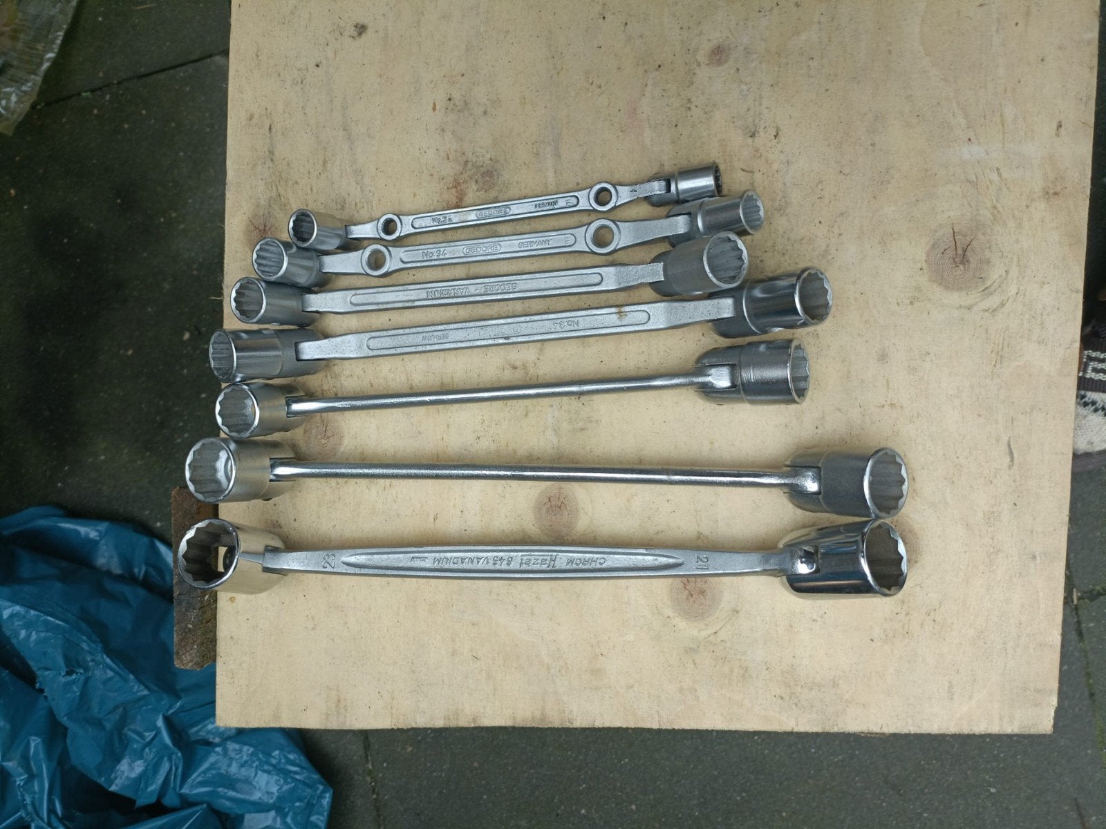 6x van gedore 1x hazet kniesleutelset, Ophalen of Verzenden