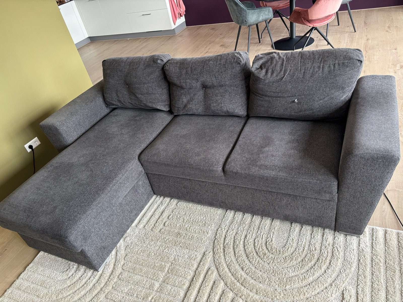 GRATIS AFHALEN Slaapbank chaise longue met opbergruimte, Ophalen, Gebruikt, Driepersoons, 75 tot 100 cm