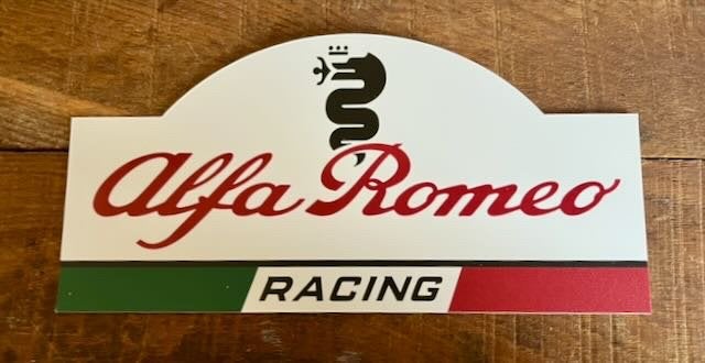 Alfa Romeo Racing   rally schild deco, Ophalen of Verzenden, Zo goed als nieuw, Auto's