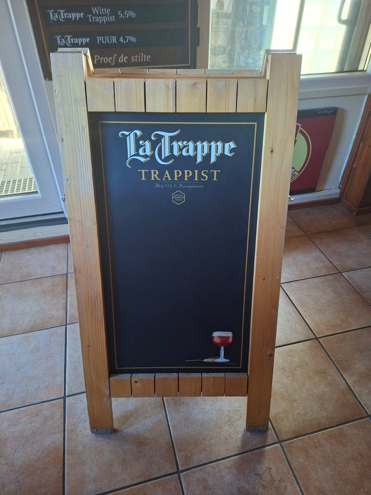 Groot La Trappe Trappisten Bier Krijtbord, Ophalen, Zo goed als nieuw, Reclamebord, Plaat of Schild, La Trappe
