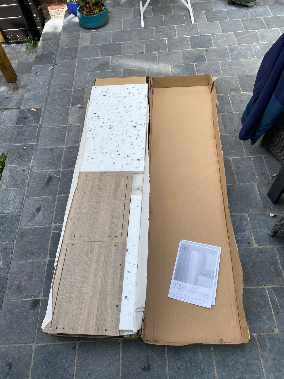 Heros kolomkast hangend - Bruynzeel - Licht eiken, Ophalen, Minder dan 50 cm, Nieuw, 150 tot 200 cm