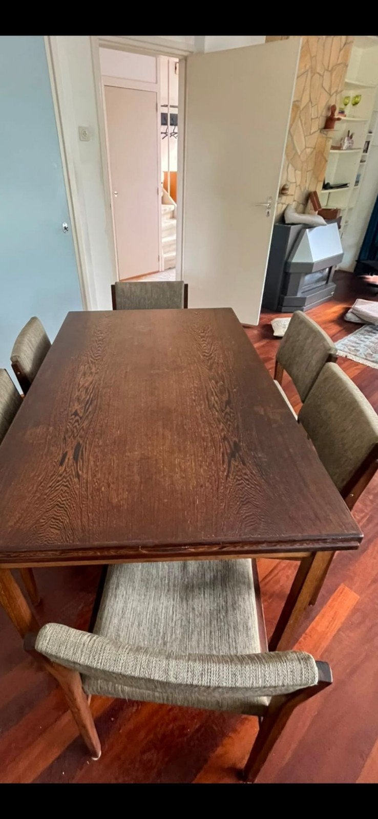 Pastoe Braakman vanTeeffelen vintage retro tafel 6 stoelen, Huis en Inrichting, Complete eetkamers, Ophalen, Gebruikt, 4 tot 6 stoelen