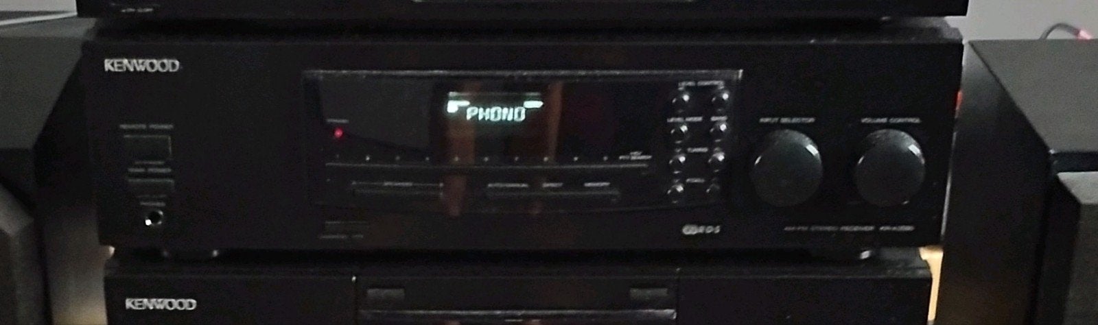 Kenwood KR-A3080 versterker phono ingang voor platenspeler, Gebruikt, 60 tot 120 watt, Stereo, Ophalen