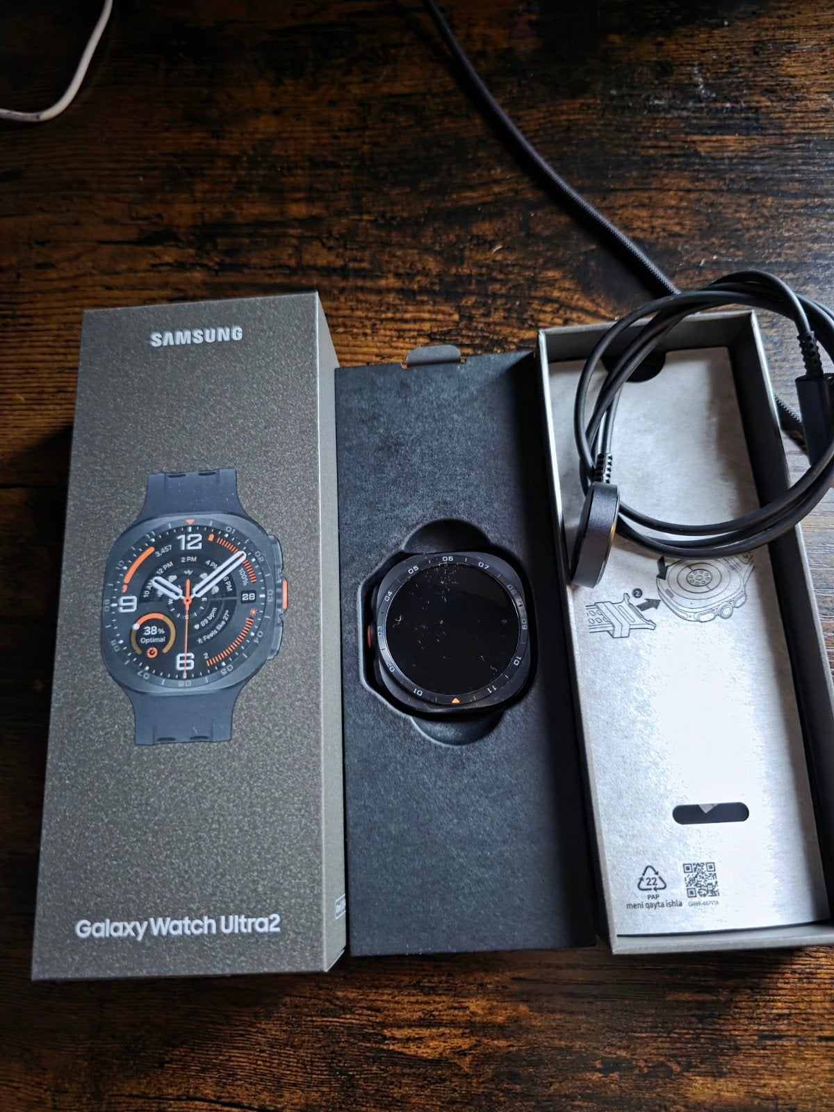 Samsung Galaxy Watch Ultra 2 - bijna Nieuw, Zwart, Ophalen of Verzenden, Zo goed als nieuw, Samsung