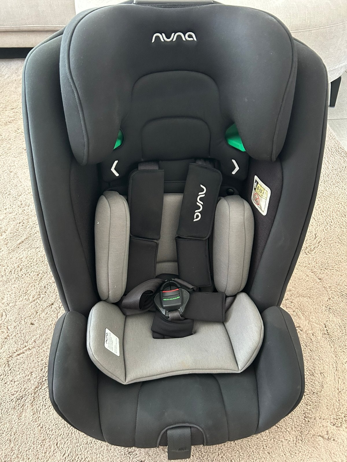 Nuna Myti iSize Isofix - Caviar -Groep 2 - 9-36kg, 15 t/m 36 kg, Slaapstand, Zo goed als nieuw, Isofix