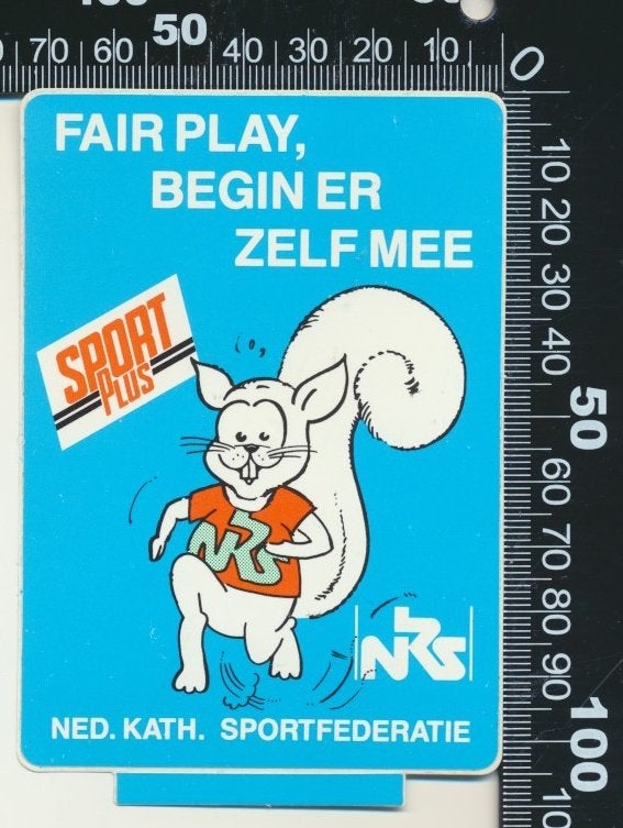 Sticker: Nederlands Katholieke Sportfederatie - Fair Play, Verzamelen, Verzenden, Zo goed als nieuw, Sport