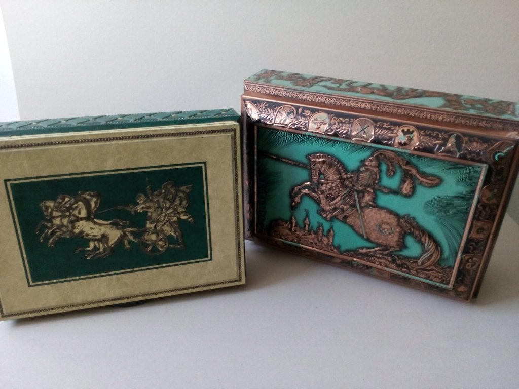 Oude blikken.Leberkuchen/Lutti.Ridders.Verschillend geprijsd, Antiek en Kunst, Curiosa en Brocante, Ophalen of Verzenden