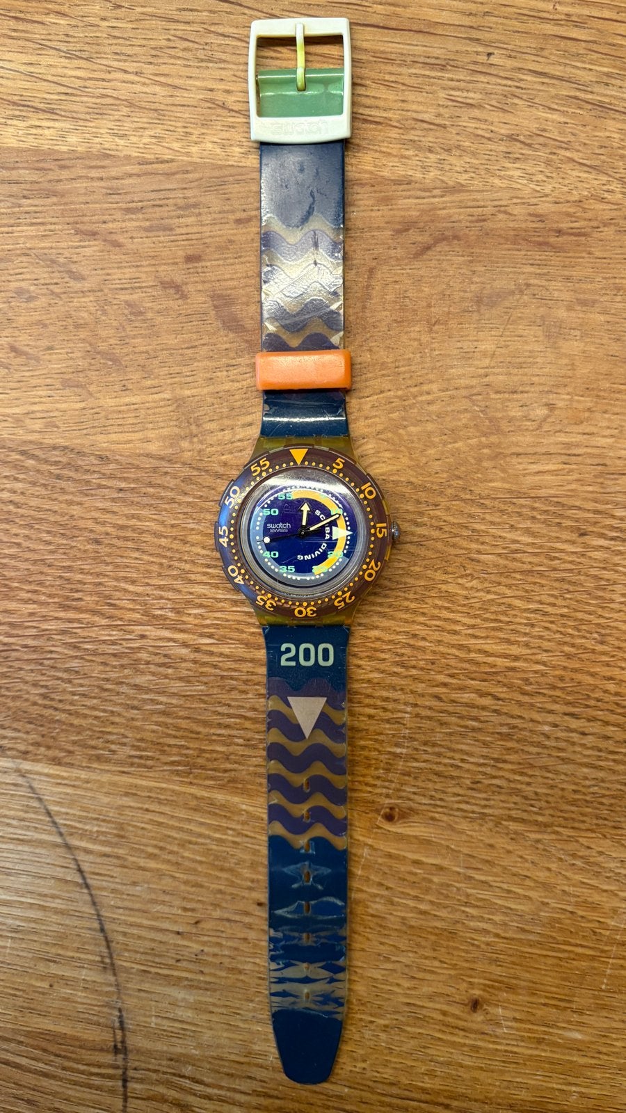 Vintage Swatch Scuba duikhorloge uit de jaren '90, Kunststof, Gebruikt, Polshorloge, Swatch