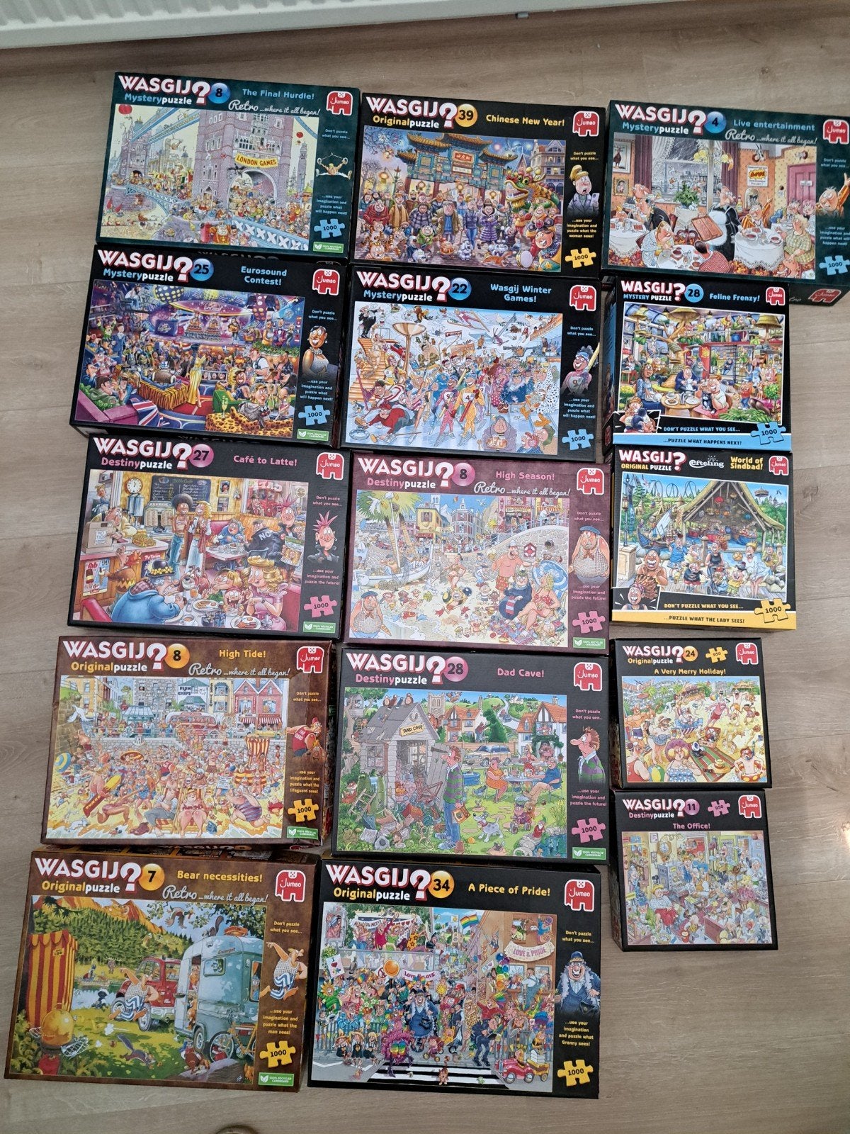 wasgij puzzels en 2 van  jan van haasteren, Ophalen, Zo goed als nieuw