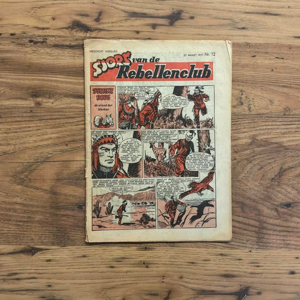 Sjors van de Rebellenclub - 23 maart 1957 Nr. 12, Eén stripboek, Ophalen of Verzenden, Gelezen