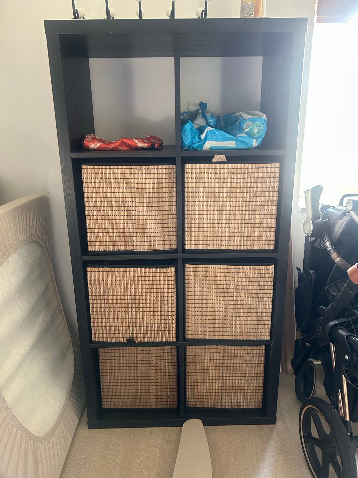 6 ikea bamboo manden, Ophalen, Gebruikt