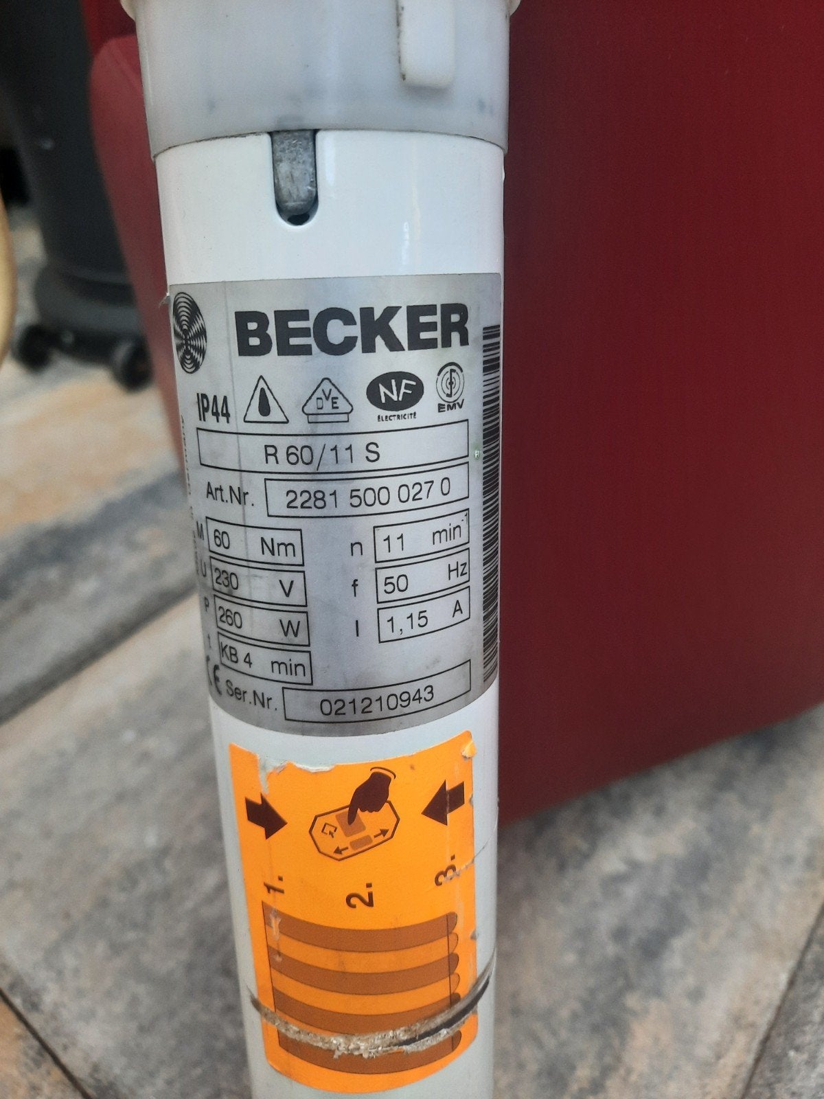 Moter voor luifel, Ophalen of Verzenden, Wit, Minder dan 100 cm, Minder dan 100 cm