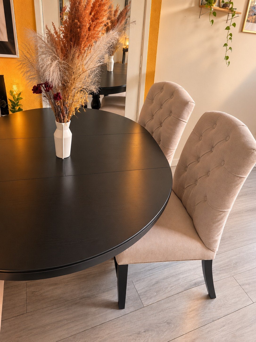 Luxe eethoek | uitschuifbare tafel, eetbank & stoelen, 100 tot 150 cm, Modern, Elegant, Ophalen of Verzenden, Zo goed als nieuw