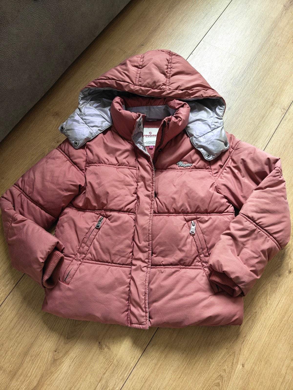 Maat 140 Meisjes Vingino Roze Winterjas, Gebruikt, Meisje, Ophalen of Verzenden, Vingino