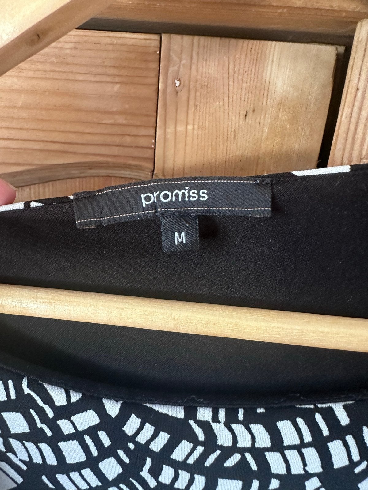 Promiss Jurk Zwart/Wit Maat M, Maat 38/40 (M), Zwart, Ophalen of Verzenden, Zo goed als nieuw