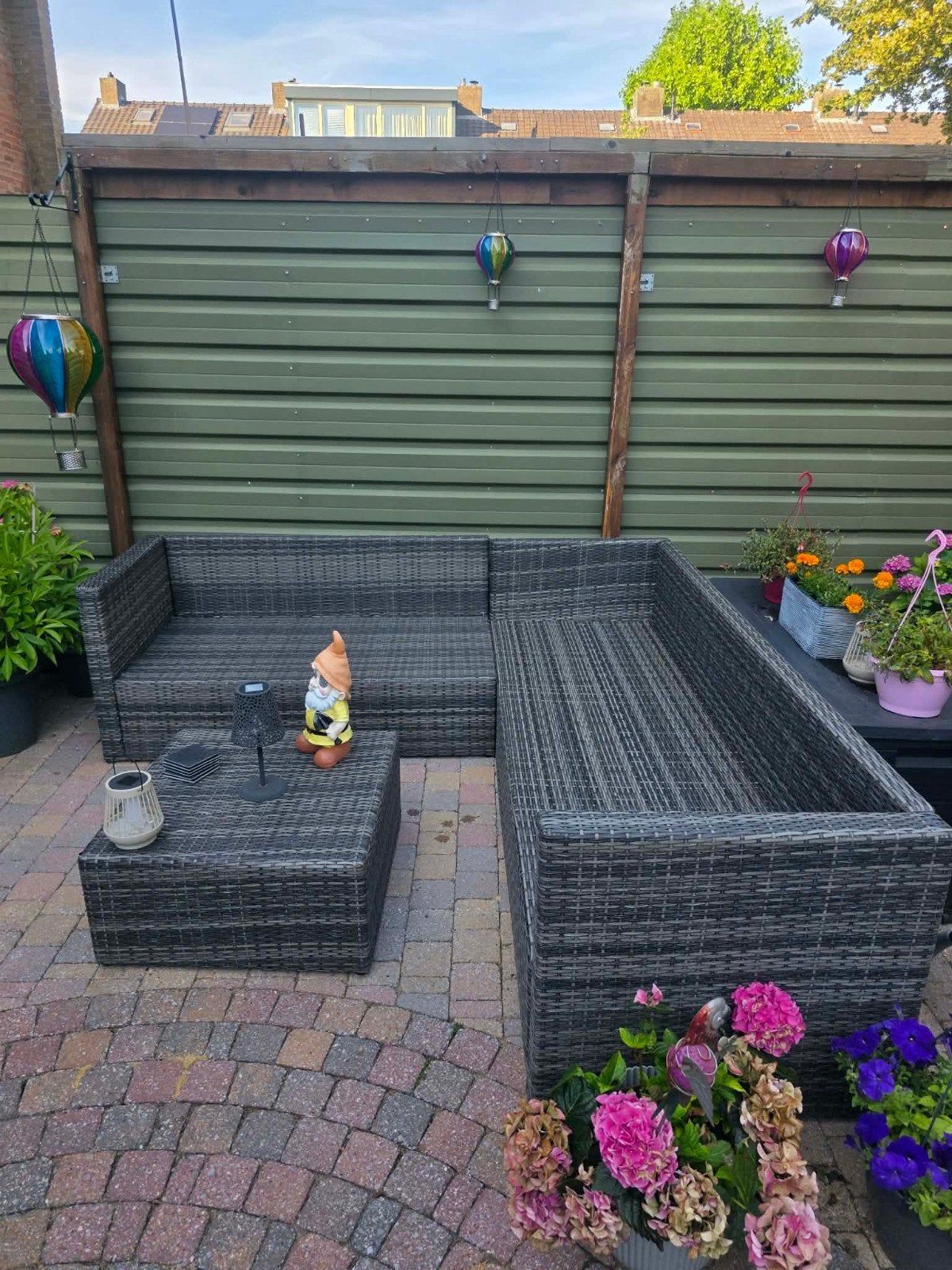 Wakefield loungeset Novara antraciet textiel, Tuin en Terras, Ophalen, 5 zitplaatsen, Gebruikt, Bank