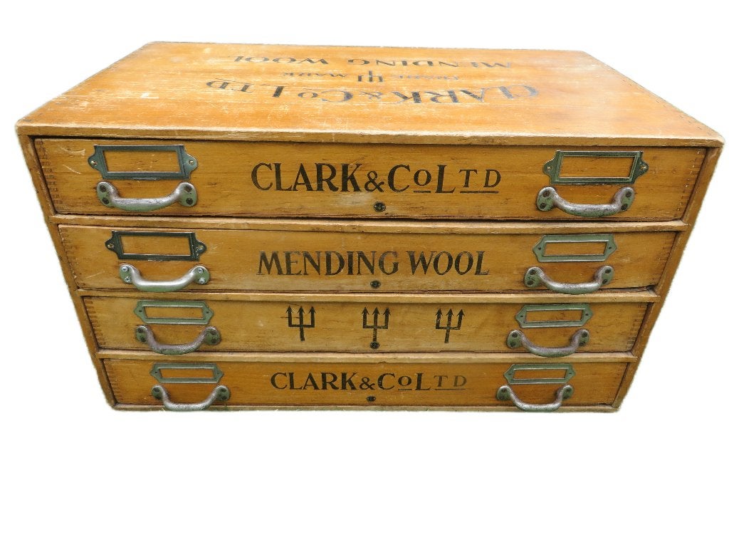 Antieke Fourniturenkast Clark & Co Ltd - "Mending Wool" 1920, Ophalen