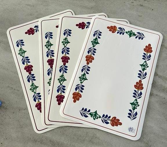 Boerenbont placemats 4 royal boch onderleggers bont servies, Ophalen of Verzenden, Zo goed als nieuw, Overig
