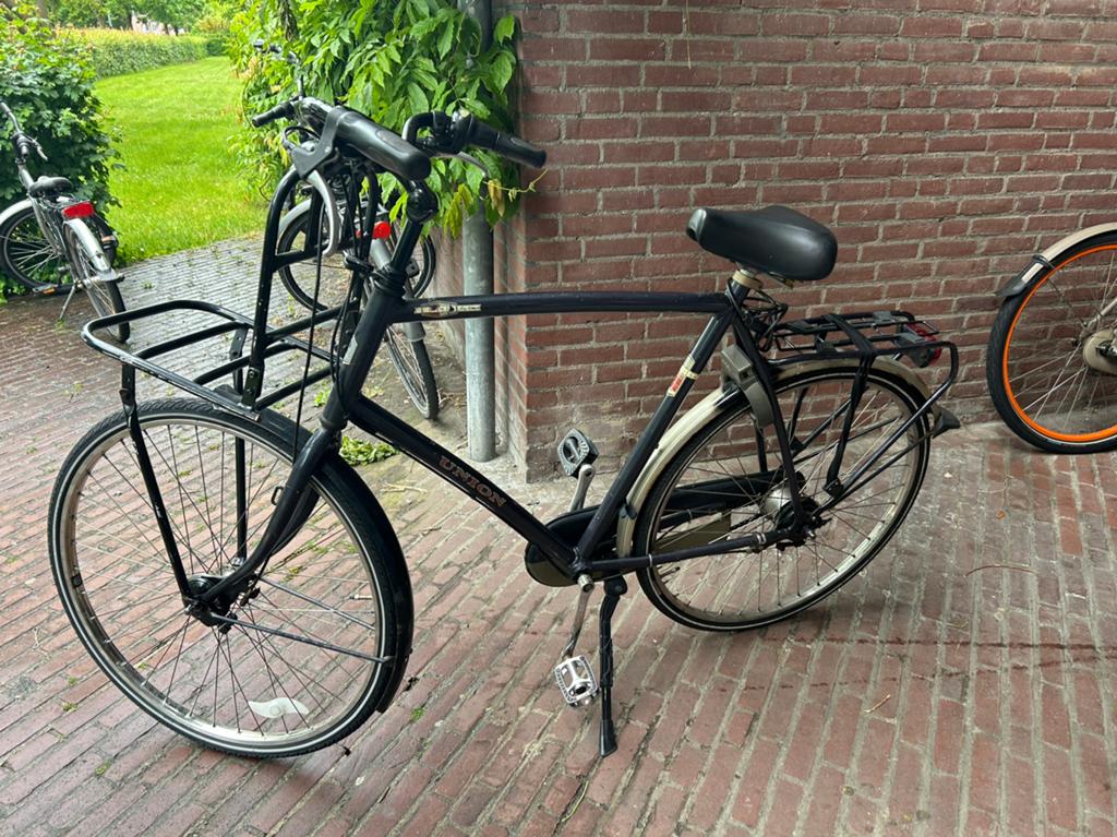 Stationsfiets, Fietsen en Brommers, Gebruikt, Versnellingen, 57 tot 61 cm, Trommelrem