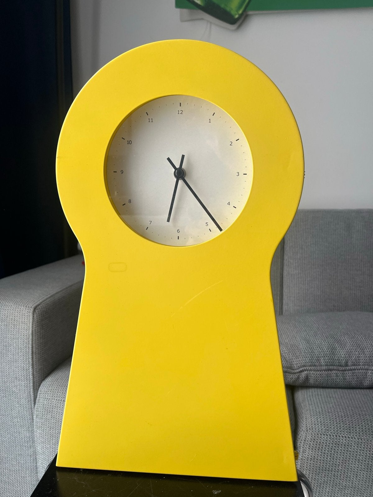 IKEA PS 1995 Gele Wandklok - Vintage Design, Ophalen, Vintage, Analoog, Werkt op batterijen