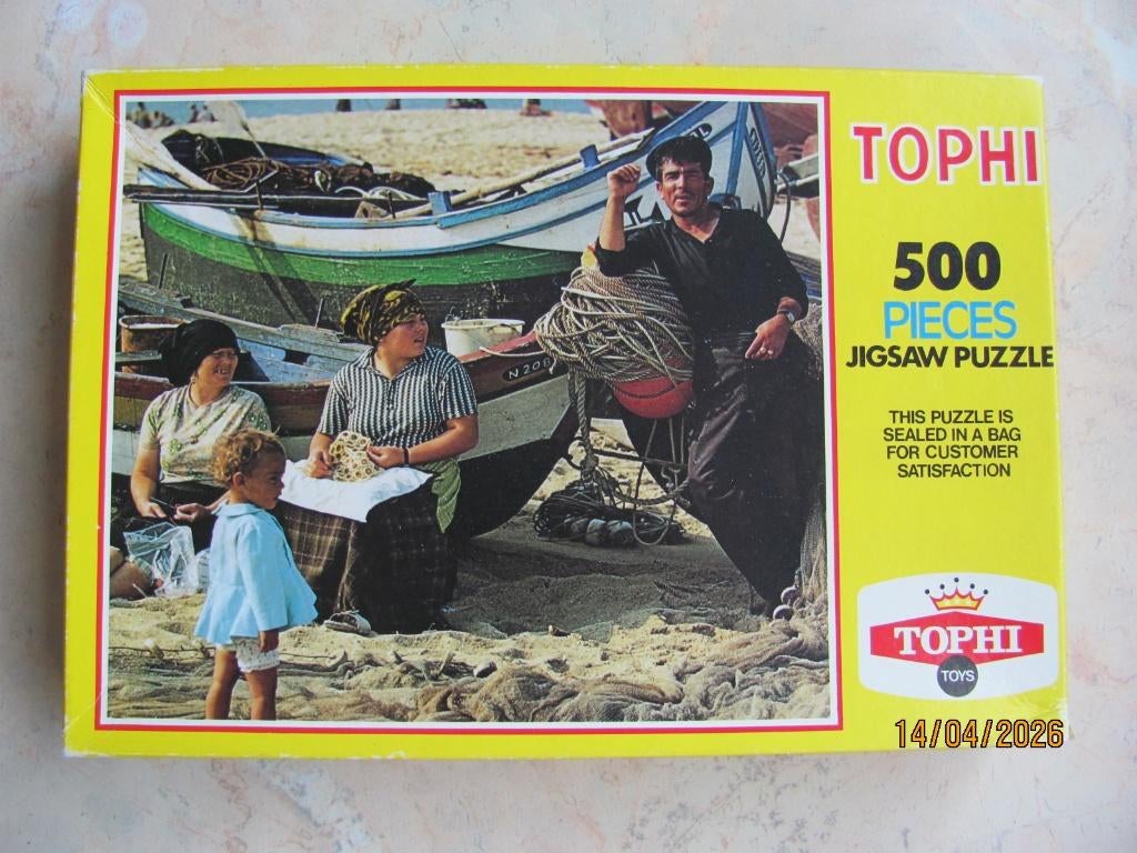 VINTAGE 500 pcs PUZZEL jaren 60 70 TOPHI Toys foto PORTUGAL, Ophalen of Verzenden, 500 t/m 1500 stukjes, Gebruikt, Legpuzzel