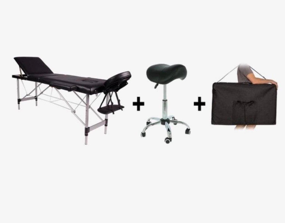 Massagetafel met kruk, Sport en Fitness, Massageproducten, Ophalen of Verzenden, Nieuw, Massagetafel