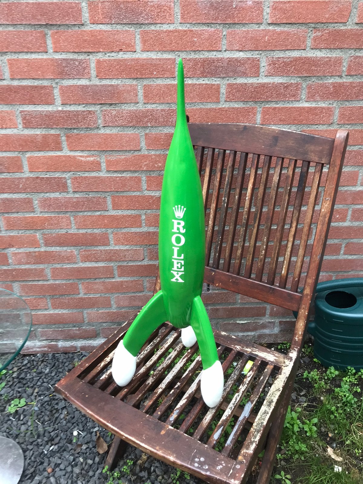 Rolex raket decoratie beeld, Tuin en Terras, Ophalen, Gebruikt, Kunststof, Overige typen