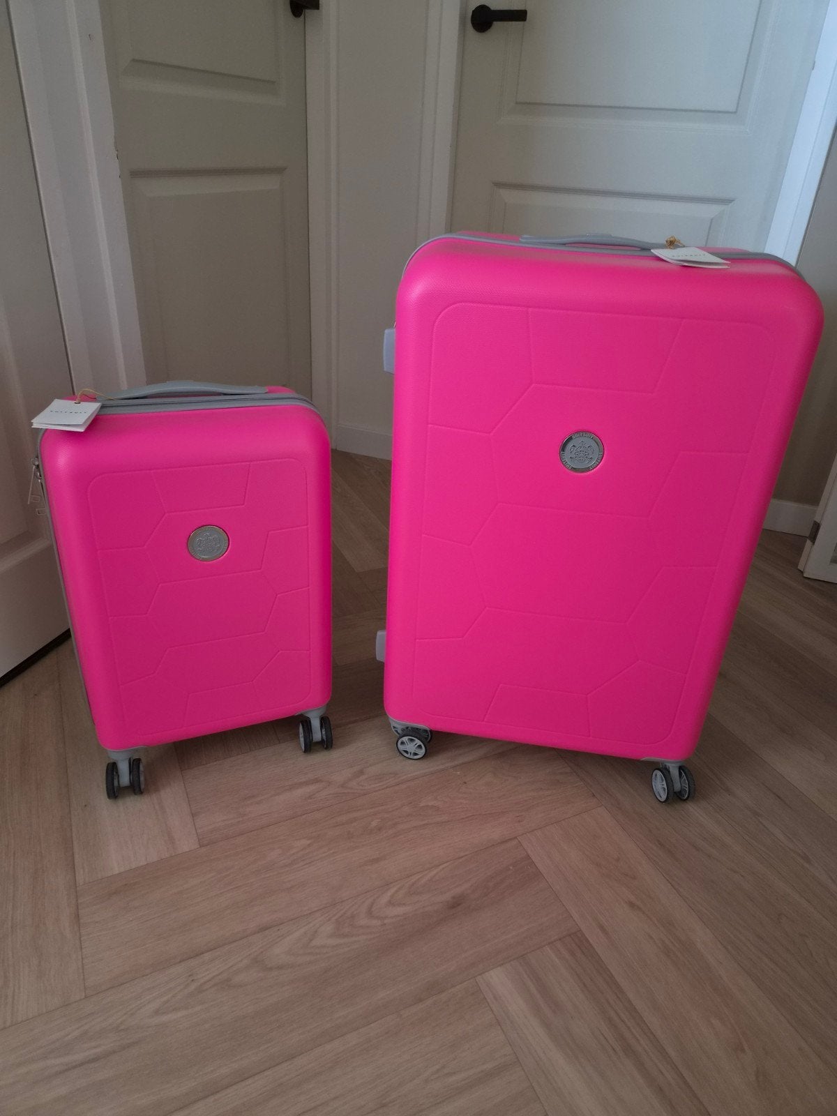 nieuwe kofferset van Suitsuit Caretta flamingo pink, Ophalen, Hard kunststof, 45 tot 55 cm, Nieuw
