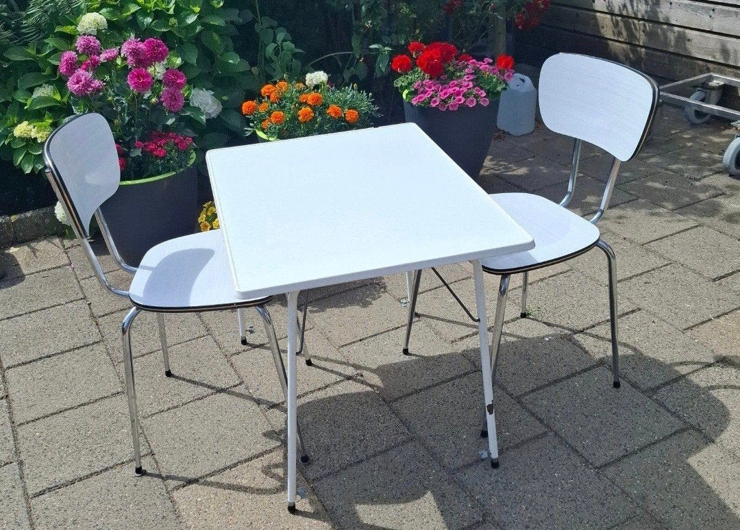 Set van twee vintage Brabantia stoele formica, Ophalen, Gebruikt, Campingstoel