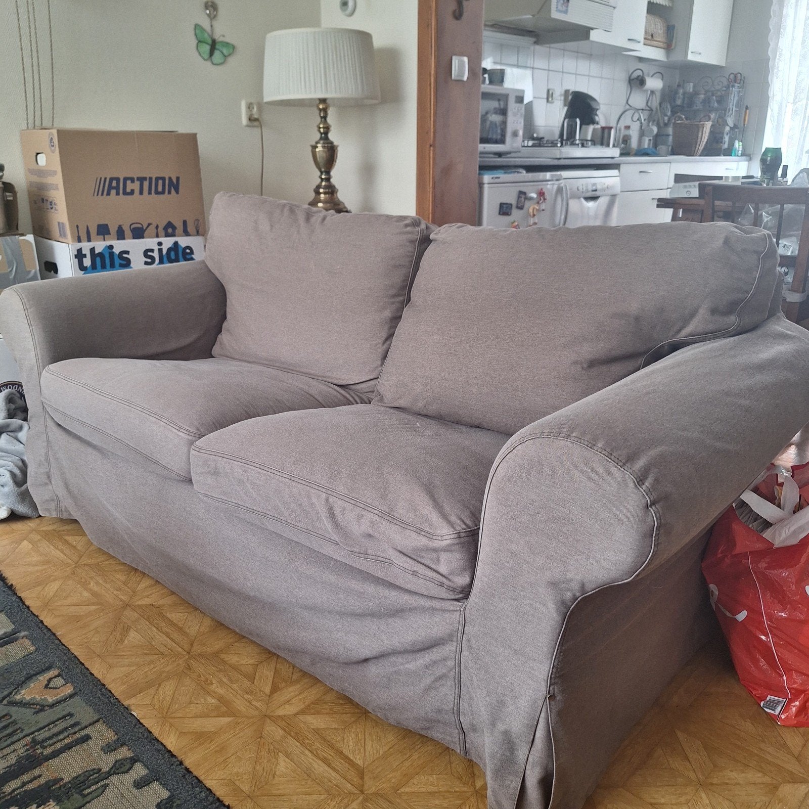 ektorp 2 zitbank, Ophalen, Gebruikt, Tweepersoons, 75 tot 100 cm