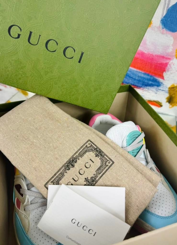 Gucci multicolor basket sneakers maat 31 NIEUW (550 euro), Schoenen, Gucci EU, Customercare@gucci.com, Zo goed als nieuw