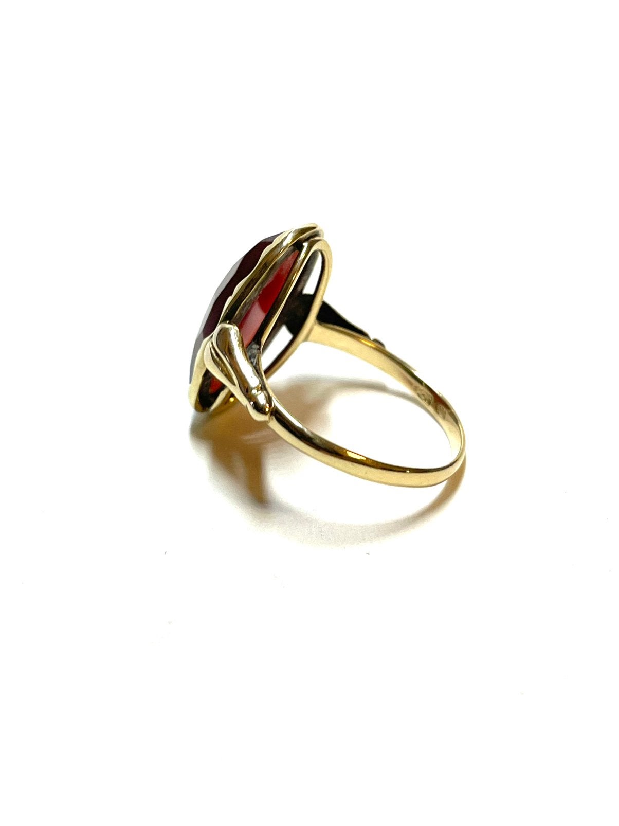 14k gouden ring met een carneool, Sieraden, Tassen en Uiterlijk, Ringen, -, -, Ophalen of Verzenden, Dame