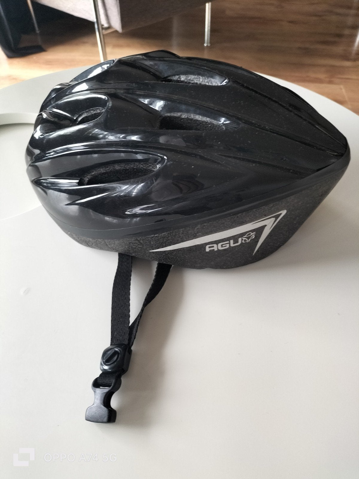 AGU Fietshelm Zwart - Maat 58-61CM, Gebruikt, Overige maten, Ophalen of Verzenden, Heer of Dame