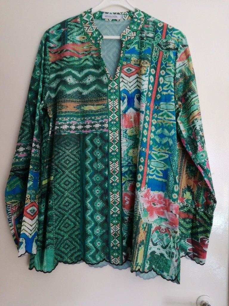 Nieuw Misslook top trui groen print XL, Kleding | Dames, Maat 46/48 (XL) of groter, Nieuw, Ophalen of Verzenden, Lange mouw
