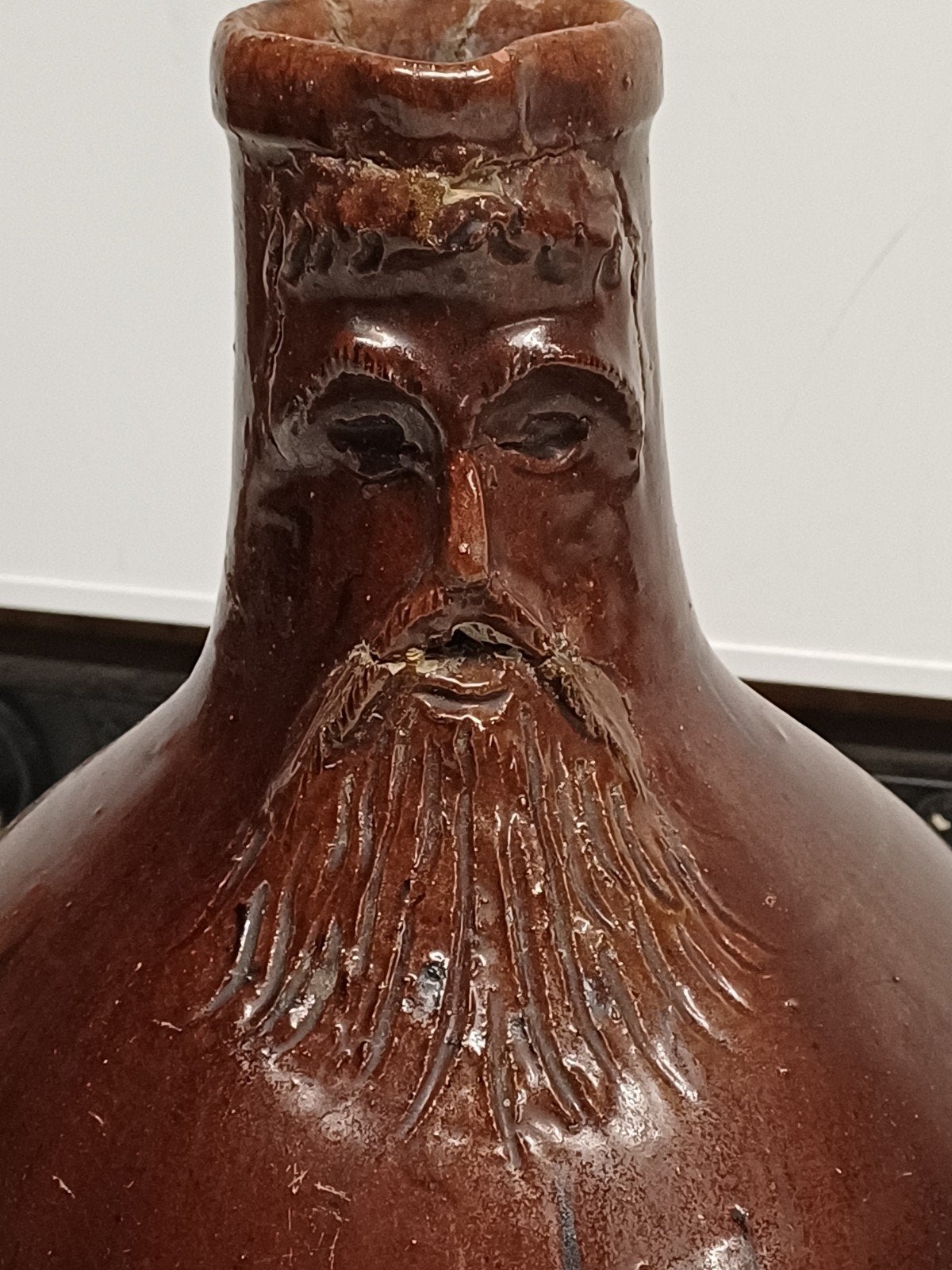 Antieke Baardmankruik 19e Eeuw - Uniek Verzamelobject, Antiek en Kunst, Ophalen of Verzenden