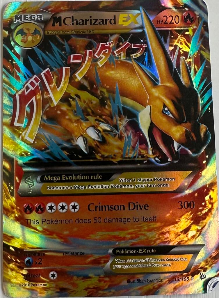 Pokémon Charizard kaart, Ophalen of Verzenden, Zo goed als nieuw