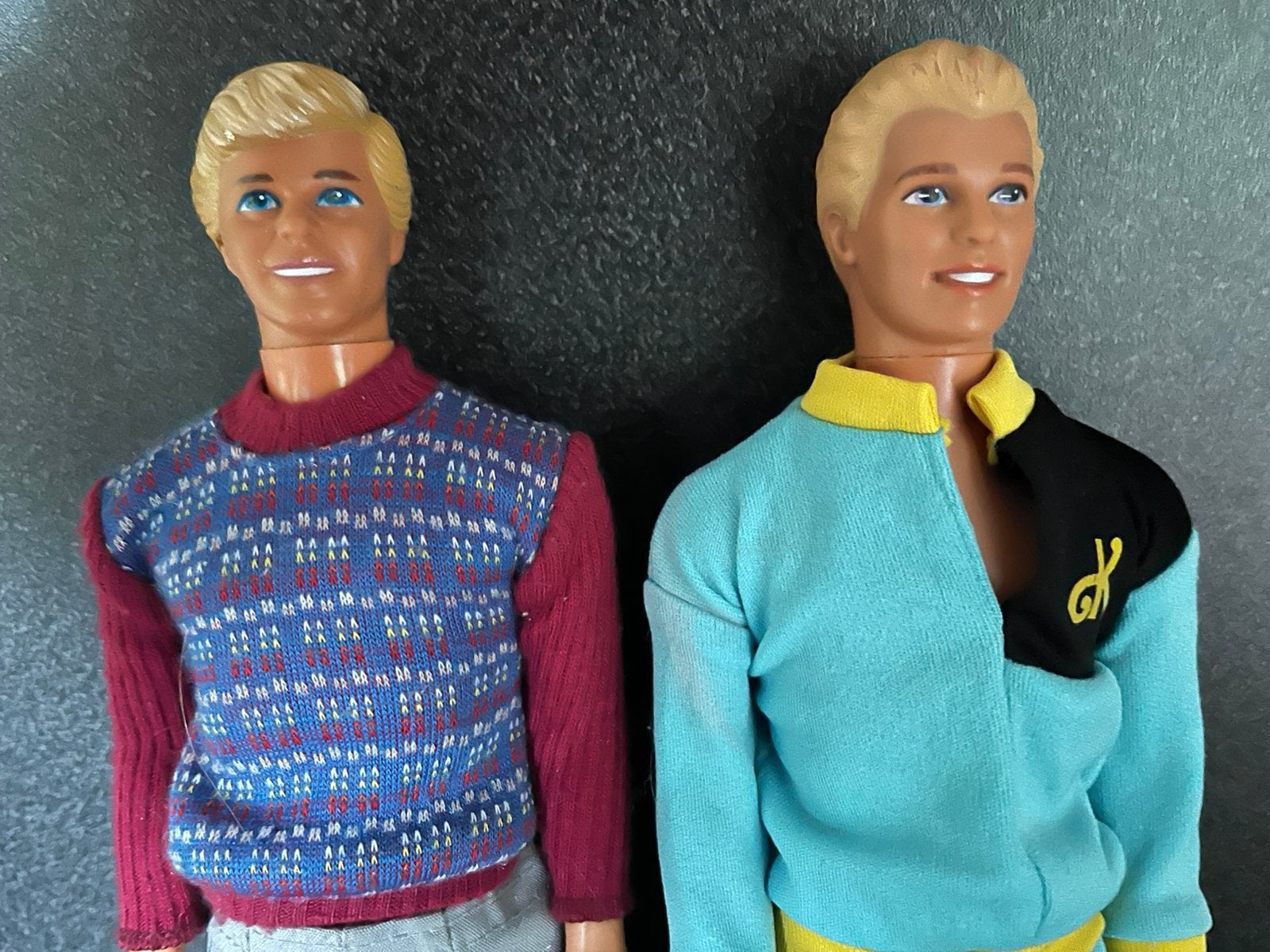 2 vintage ken gekleed met mattel kleding, Ophalen of Verzenden, Gebruikt