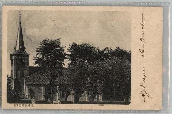 Piershil Kerk  st 1903, Verzamelen, Ansichtkaarten | Nederland, Ophalen of Verzenden, Voor 1920, Gelopen, Zuid-Holland