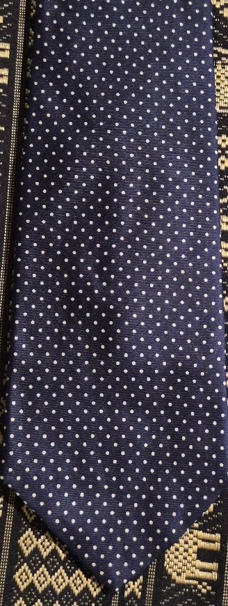 Polka dots design stropdas blauw zijde The English Hatter, Ophalen of Verzenden, Nieuw, Blauw