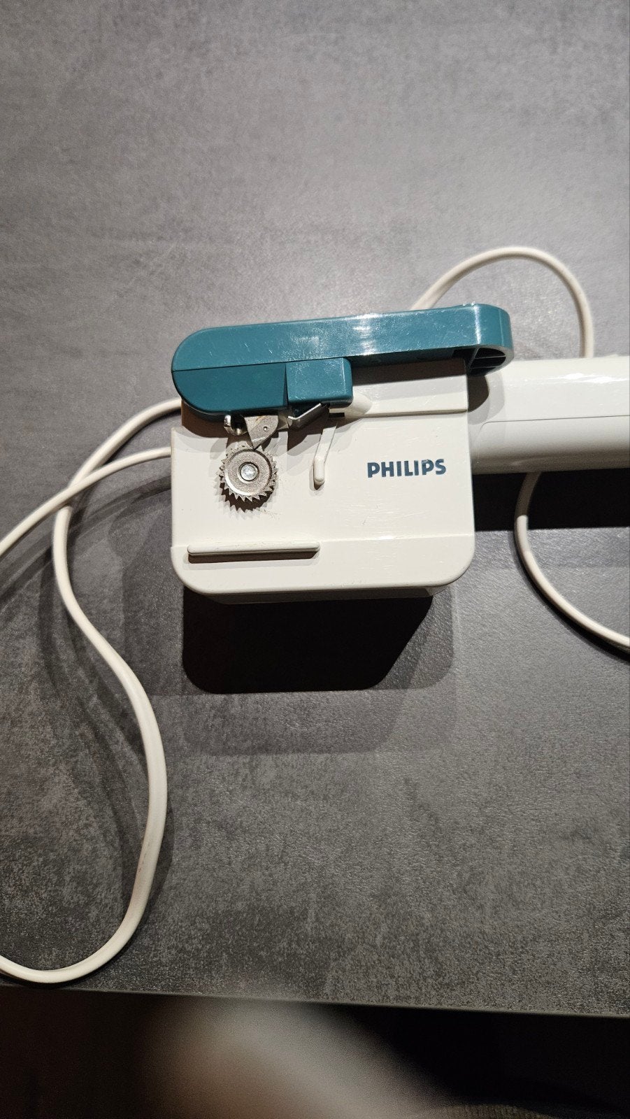 Vintage Philips elektrische blikopener HR 2475/B werkend, Ophalen of Verzenden, Gebruikt