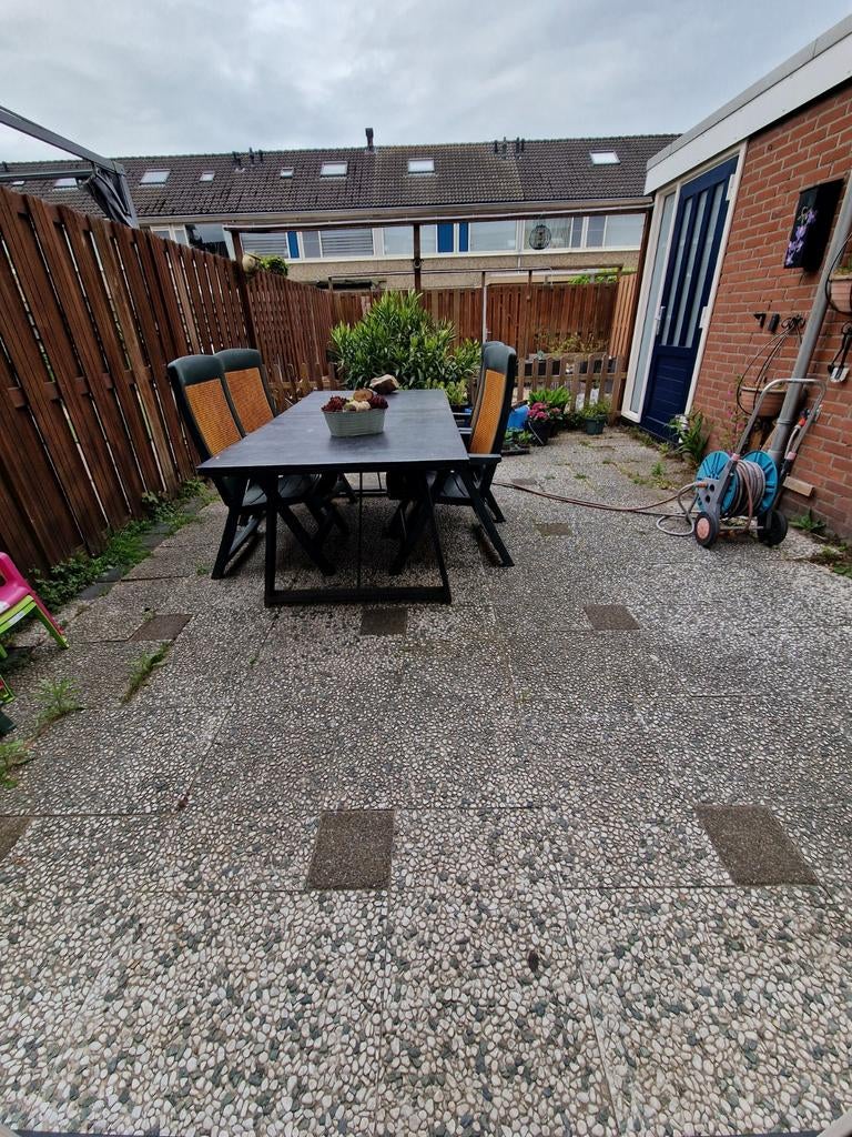 Gratis grindtegels, Tuin en Terras, Tuinsets en Loungesets, Gebruikt, Kunststof, Ophalen