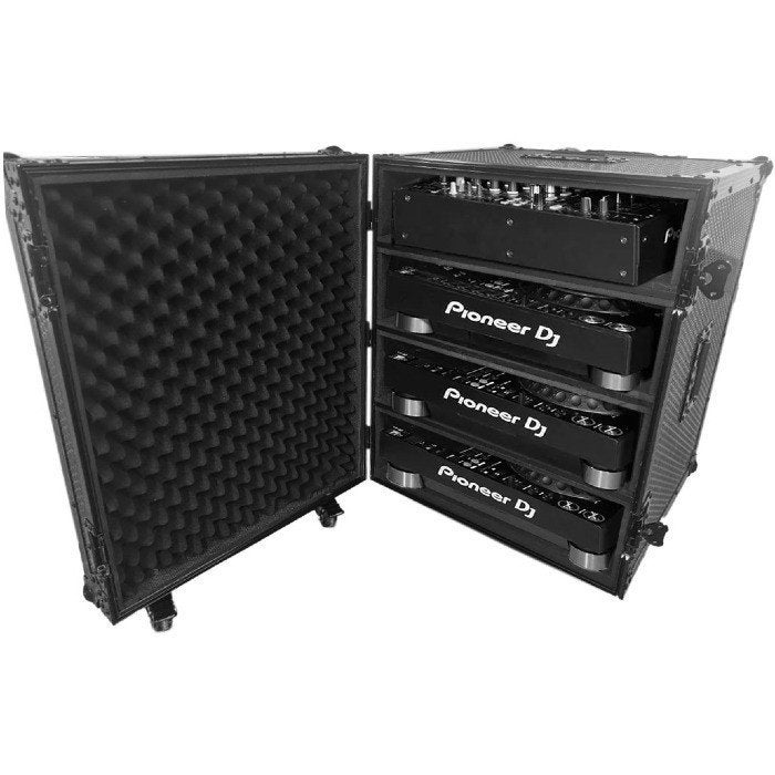 UDG Ultimate Flight Case 4 CDJ Mixer Black Plus CDJ-3000, ., Nieuw, ., Flightcase